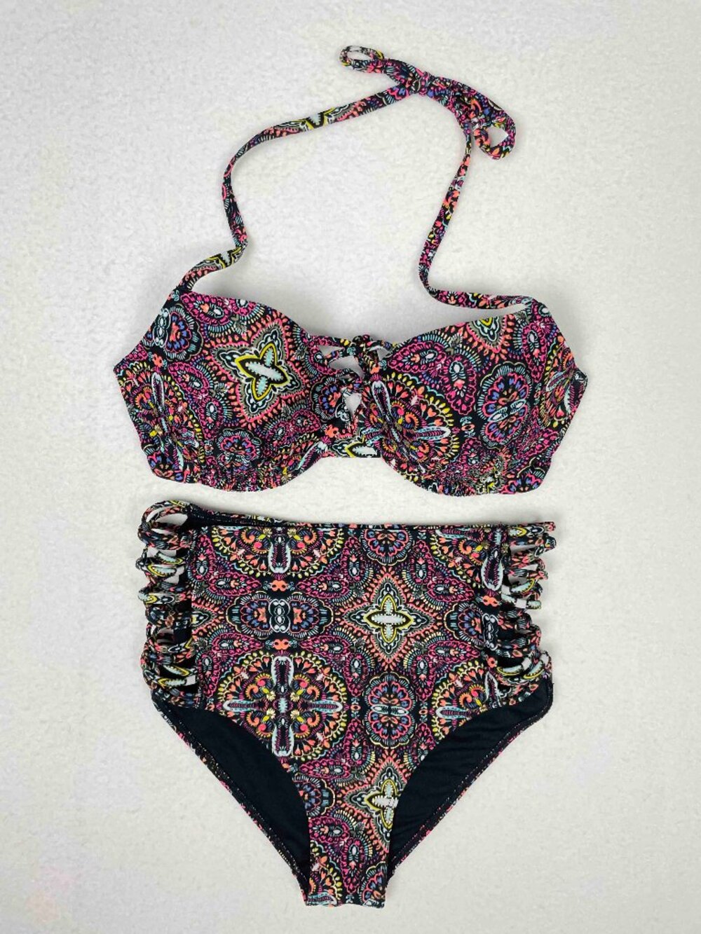 Hollister Lace Up Bikini Matching Set Womens Size 36C / M